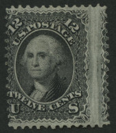 USA 21WII , Scott 97, 1861, 12 C. Washington, Waffeleinpressung, Ohne Gummi, Pracht, Signiert Hartmann, $ 1100.- - 1861-65 Etats Confédérés