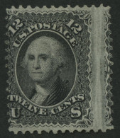 USA 21WII , Scott 97, 1861, 12 C. Washington, Waffeleinpressung, Ohne Gummi, Pracht, Signiert Hartmann, $ 1100.- - 1861-65 Stati Confederati