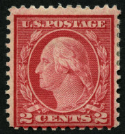 USA 224W2C , Scott 546, 1921, 2 C. Washington, Ohne Wz., Gezähnt L 11, Rollendruck (W2), Falzreste, Pracht, $ 105 - Unused Stamps