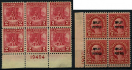 USA 309,313 , Scott 645/6, 1928, Valley Forge Und Monmouth, Je Im Postfrischen Plattenblock, Pracht, $95.- - Nuovi