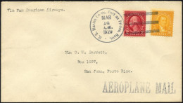 FELDPOST 1929, K1 U.S. MARINE CORPS PORT AU PRINCE Auf Feld-Luftpostbrief Aus Haiti, Pracht - Cartas & Documentos