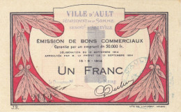 AULT - Émission De Bons Commerciaux 1 F Du 15-9-1914 - JP.80-005 P/NEUF - Buoni & Necessità