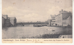 BV01. Antique Postcard. The Town Bridge, Peterborough. From A Spotty Son! - Otros & Sin Clasificación