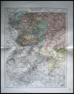 Deutschland, Südwestlicher Teil, Kolorierter Stahlstich Aus Meyers Hand-Atlas, 1875 - Altri & Non Classificati