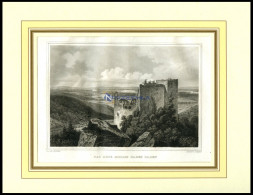 BADEN-BADEN: Die Ruine Des Alten Schlosses, Stahlstich Von Schönfeld/Poppel, 1840 - Estampes & Gravures