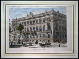 BERLIN: Das Palais Des Auswärtigen Amtes, Kolorierter Holzstich Um 1880 - Prints & Engravings