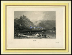 COCHEM, Gesamtansicht, Stahlstich Von Winkles Um 1840 - Estampes & Gravures