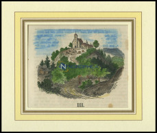 HABSBERG/OBERPFALZ, Bei Neumarkt, Wallfahrtskirche Falkenberg( Maria, Heil Der Kranken), Kolorierter Holzstich A.d. Sulz - Estampes & Gravures