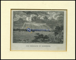 MANNHEIM: Der Rheindamm, Holzstich Von Heunisch Um 1840 - Prenten & Gravure