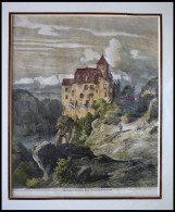 PRUNN: Das Schloß, Kolorierter Holzstich Von Geist Um 1880 - Prints & Engravings