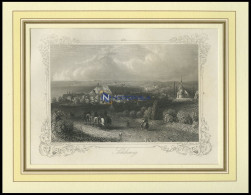 SCHLESWIG, Gesamtansicht A..Ferne, Stahlstich Aus Payne`s Universum 1855 - Estampes & Gravures