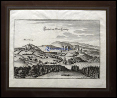KREUZEN B. GREIN, Gesamtansicht, Kupferstich Von Merian Um 1645 - Lithographies