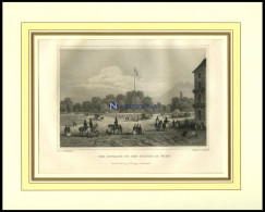 WIEN: Der Eingang In Den Prater, Stahlstich Von Hoffmeister/Hoffmeister, 1840 - Lithografieën