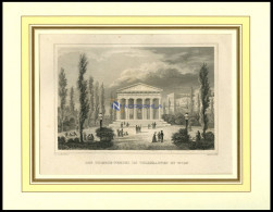 WIEN: Der Teeseus-Tempel Im Volksgarten, Stahlstich Von Bayrer/Höfer, 1840 - Litografía