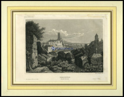 FREIBURG, Gesamtansicht, Stahlstich Von B.I. Um 1840 - Lithografieën