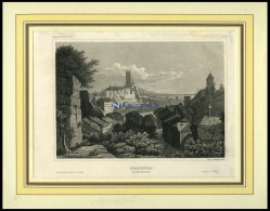 FREIBURG, Gesamtansicht, Stahlstich Von B.I. Um 1840 - Lithographies