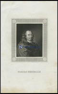 Pierre Corneille, Dramatiker Der Französischen Klassik, Stahlstich Um 1840 - Lithografieën