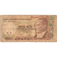 Turquie, 5000 Lira, 1970, 1970-01-14, KM:198, B - Turquie