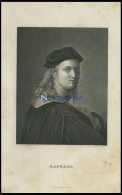 Raphael, Stahlstich Von B.I. Um 1840 - Litografía