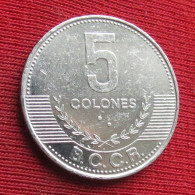 Costa Rica 5 Colones 2012 KM# 227b Lt 1592 *VT - Costa Rica