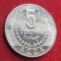 Costa Rica 5 Colones 2016 KM# 227b Lt 1220 *VT - Costa Rica