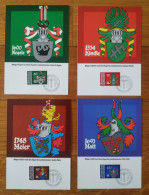 Liechtenstein 1981 Maximum Cards Landammänner Wappen Coat Of Arms Meier Kindle Negele Matt - Sonstige & Ohne Zuordnung