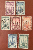 Rouen 1922 SERIE Meeting D‘ Aviation POSTE PAR AVION Rare Oblitéré (France Semi-officiel  Air Post Stamps Cathedrale - 1927-1959 Storia Postale