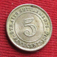 Straits Settlements 5 Cents 1918 - Altri – Asia