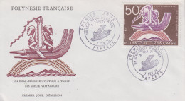 Enveloppe  FDC  1er  Jour   POLYNESIE   Un  Demi - Siécle  D' Aviation   à  TAHITI   1975 - FDC