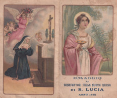 Calendarietto - Benefattori Della Nuova Chiesa Di S.lucia - Anno 1936 - Tamaño Pequeño : 1921-40