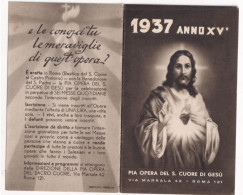 Calendarietto - Parrocchia Ss. Cosimo E Damiano - Catania - Anno 1937 - Tamaño Pequeño : 1921-40
