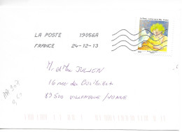 France 2013 - AA 907 - OBLITERE S/enveloppe 12/2013 /Les Petits Bonheyrs : Enfant De Paix - Briefe U. Dokumente