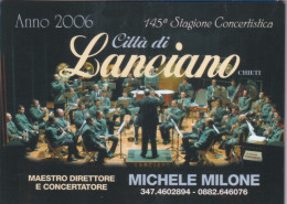 Calendarietto -maestro Direttore E Concertatore - Michele Milone - Lancino - Chieti - Anno 2006 - Petit Format : 2001-...