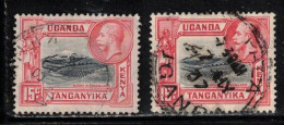 KENYA, UGANDA & TANGANYIKA Scott # 49 Used X 2 - KGV & Kilimanjaro - Kenya, Uganda & Tanganyika