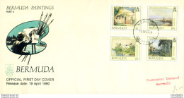 Annata Completa 1990. 4 FDC. - Bermuda