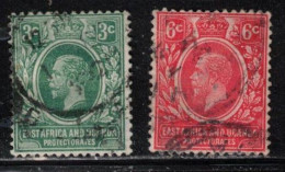 EAST AFRICA & UGANDA Scott # 41-2 Used - KGV - Protectorats D'Afrique Orientale Et D'Ouganda