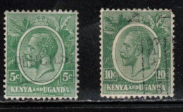 KENYA, UGANDA & TANGANYIKA Scott # 20 Used X 2 - KGV - Kenya, Ouganda & Tanganyika