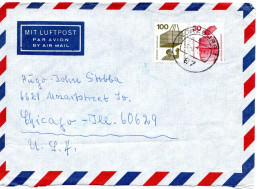 75167 - Bund - 1976 - 100Pfg Unfall MiF A LpBf (30Pfg Mgl Vor Aufkleben) WUERZBURG -> Chicago, IL (USA) - Storia Postale