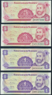8 Geldscheie Banknoten Nicaragua P167-P170 1990/91 Bankfrisch UNC - Altri & Non Classificati