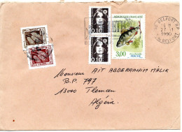 75179 - Frankreich - 1990 - 3,00F Barsch MiF A LpBf BELFORT - ... -> TLEMCEN (Algerien), M 0,80Dh & 0,20Dh Porto - Algerien (1962-...)