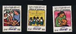 BURMA/MYANMAR STAMP 1996 ISSUED UNICEF COMMEMORATIVE SET, MNH - Myanmar (Birma 1948-...)