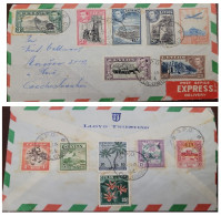 D)1954, CEYLON, LETTER CIRCULATED FROM CEYLAN TO COLOMBIA, AIR MAIL, EXPRESS DELIVERY FROM THE POST OFFICE, NATIONAL MOT - Sri Lanka (Ceylan) (1948-...)