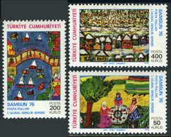 Türkiye 1976 Mi 2388-2390 MNH Youth Stamp Exposition | Children Drawings - Neufs