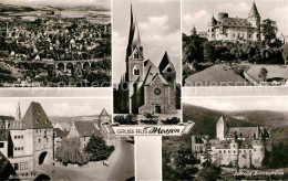 72892300 Mayen Panorama Brueckentor Schloss Buerresheim Burg Clemenskirche Mayen - Mayen