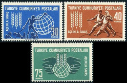 Türkiye 1963 Mi 1858-1860 MNH FAO “Freedom From Hunger” Campaign - Neufs