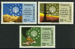 Türkiye 1970 Mi 2158-2160 MNH European Nature Conservation, Environment Protection - Neufs