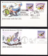 Australia 1988 Joint Issue USA FDC APM19541 Both - Cartas & Documentos