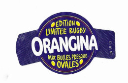 COUPE DU MONDE DE RUGBY JAPON 2019 - ETIQUETTE ORANGINA EDITION LIMITEE RUGBY AUX BULLES PRESQUE OVALES, VOIR LE SCANNER - Rugby