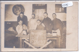 CARTE-PHOTO- LE BUEAU DE LA MUSIQUE- MILITAIRES- OU ? - A Identifier