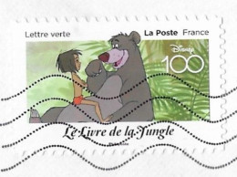 WALT DISNEY LE LIVRE DE LA JUNGLE TIMBRE DE FRANCE 2023 SEUL SUR LETTRE FLAMME LA POSTE 2023, VOIR LES SCANNERS - Briefe U. Dokumente